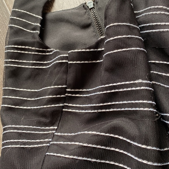 BCBGeneration Sleeveless tank style dress black with white stripes - Picture 13 of 14